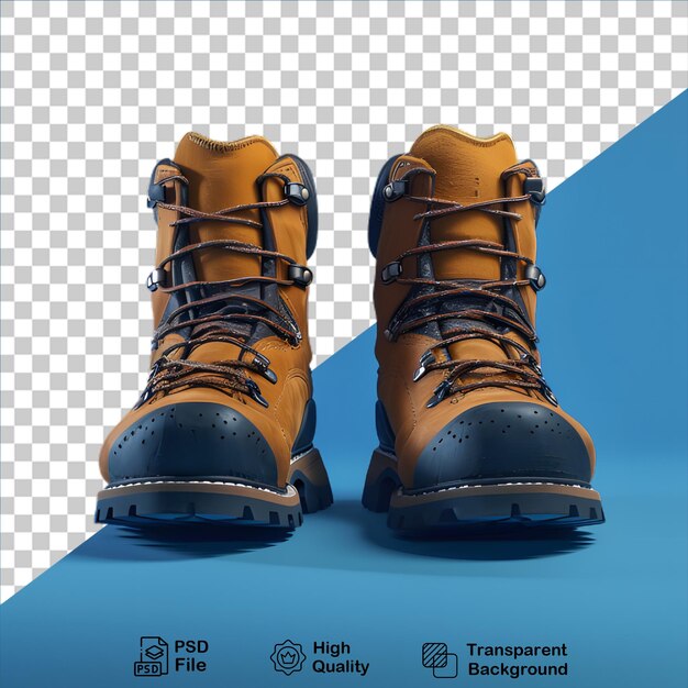 PSD botas de caminhada isoladas em fundo transparente incluem arquivo png