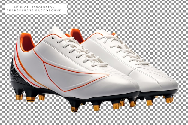 Botas de futebol 3d renderização de sapatos de corrida esportiva em fundo transparente