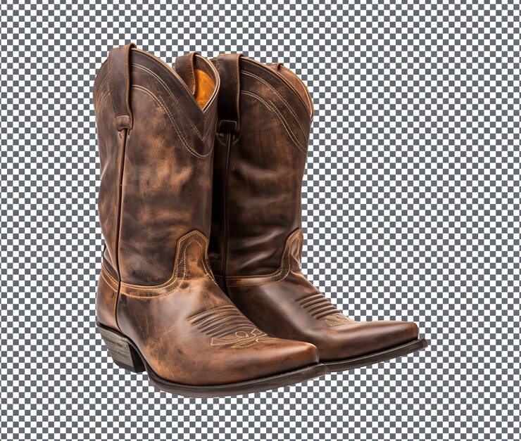 PSD botas de invierno aisladas sobre un fondo transparente