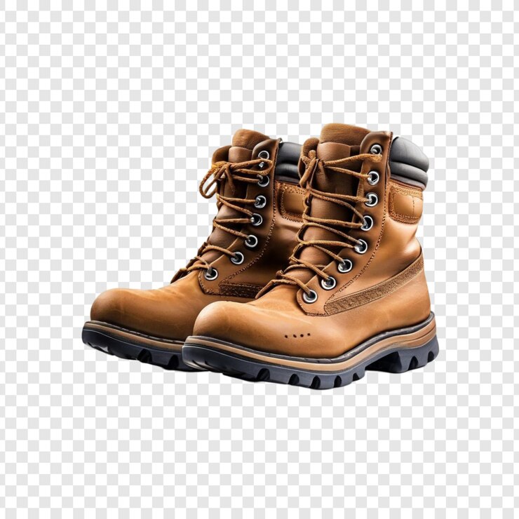PSD botas de senderismo de cuero marrón y calzado duradero para el aire libre