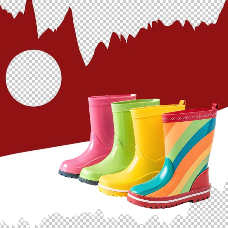 PSD botas sobre un fondo transparente