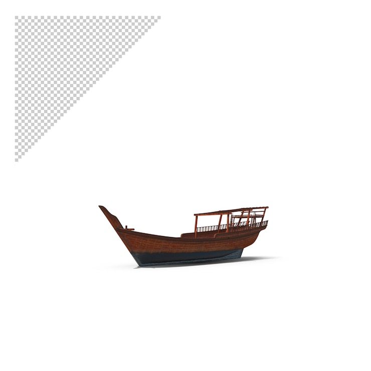 PSD bote de madera png
