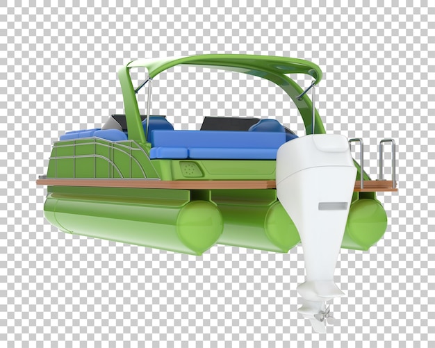 PSD bote pequeño en la ilustración de renderizado 3d de fondo transparente