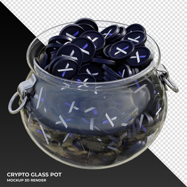 Bote de vidrio transparente dYdX