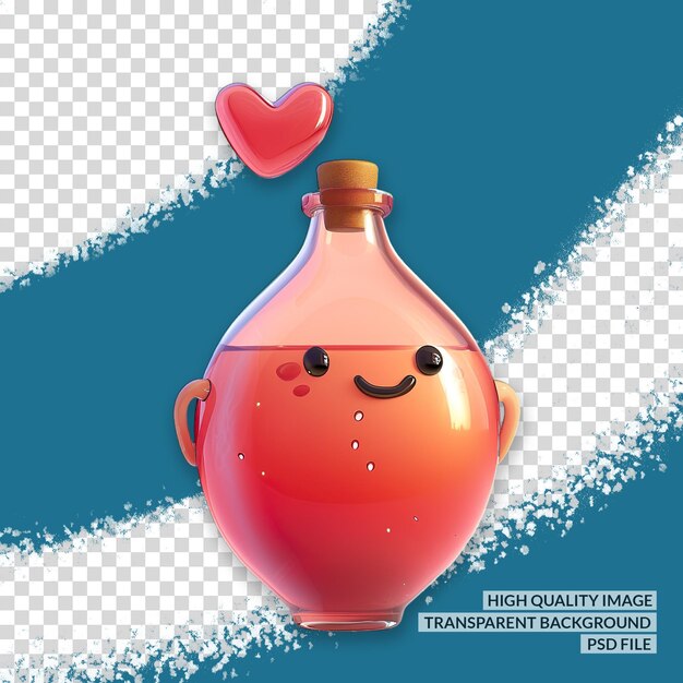 PSD botella 3d png clipart trasfondo aislado transparente