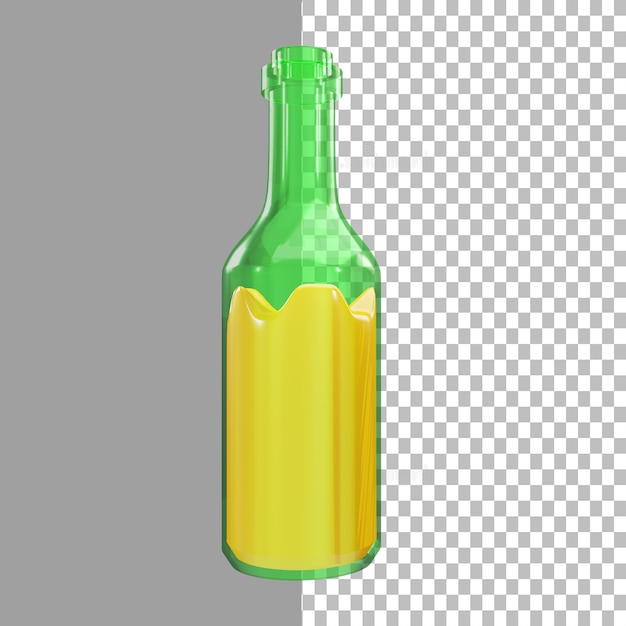 PSD botella 3d psd gratis