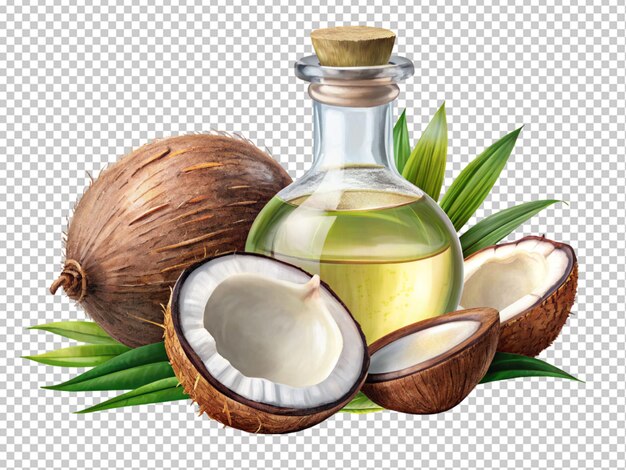 PSD botella de aceite de coco