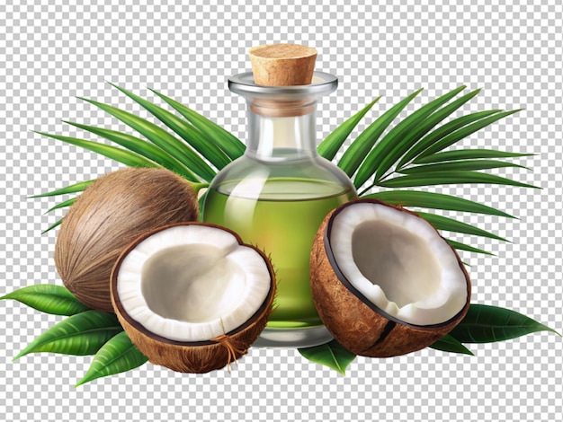 Botella de aceite de coco