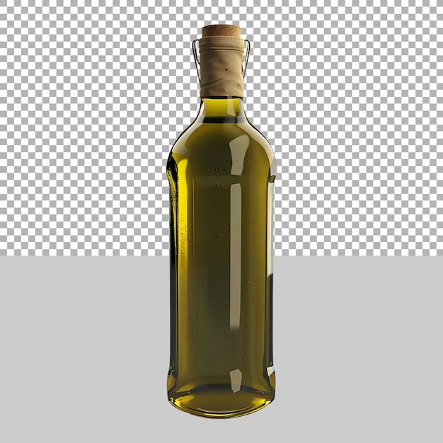 PSD botella de aceite de oliva en fondo transparente generado por ai