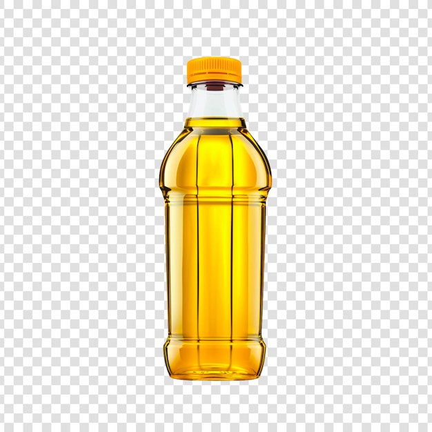PSD una botella de aceite sobre un fondo transparente