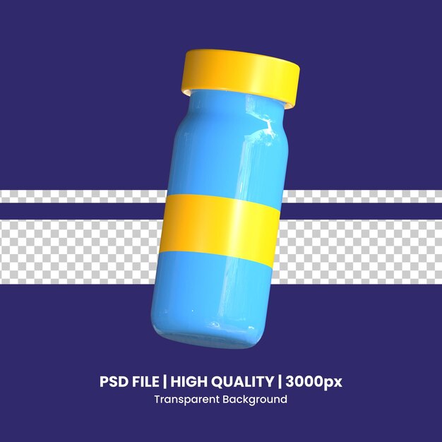 botella de agua 3d