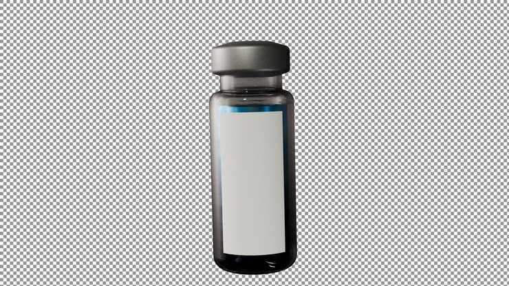 PSD una botella de agua con una etiqueta blanca en ella