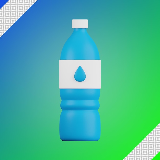 Botella de agua ilustración 3d