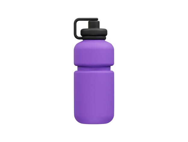 Botella de agua púrpura para deportes