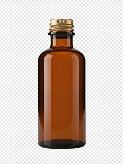 PSD una botella de alcohol con una tapa de oro