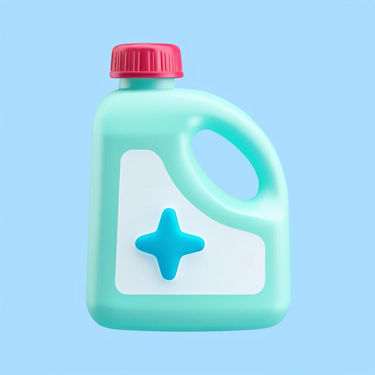 PSD una botella azul con una tapa azul