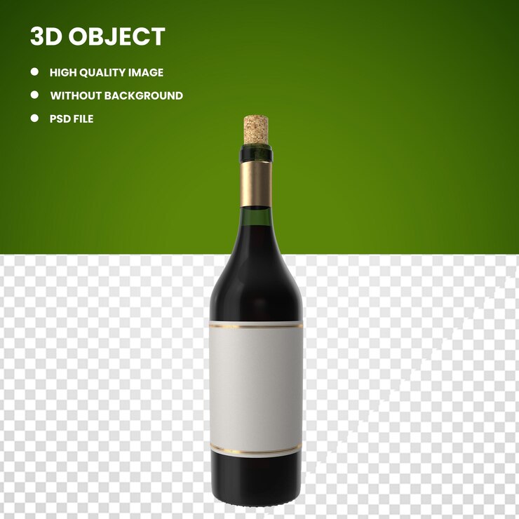 PSD botella de burdeos