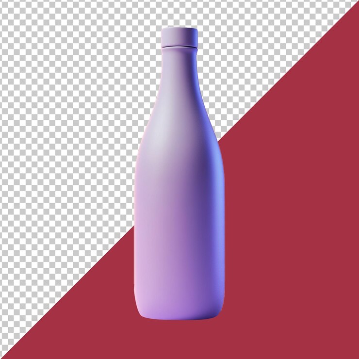 PSD botella decorativa con detalles ornamentados