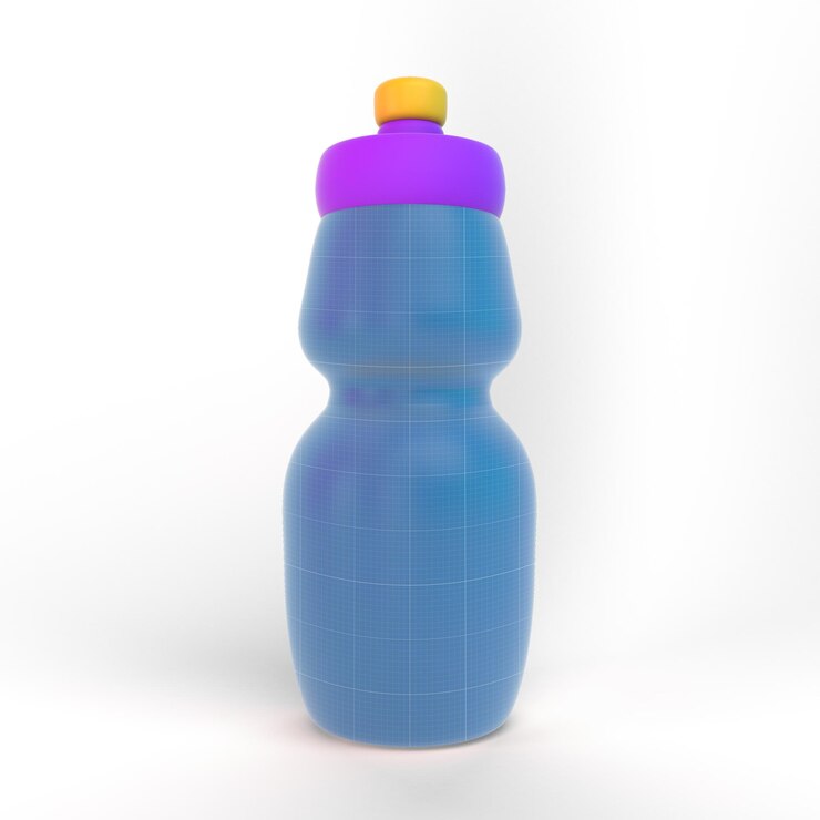 PSD botella de dibujos animados
