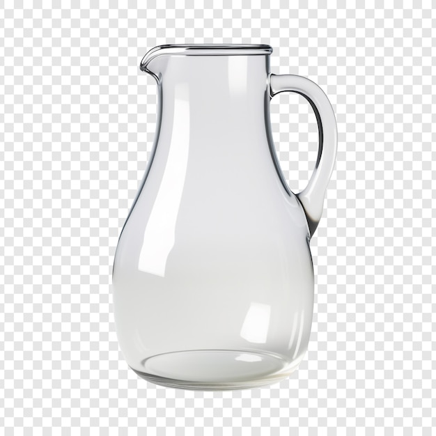 PSD botella de jarra de leche aislada sobre un fondo transparente