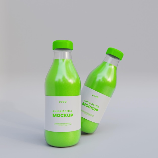 Botella de jugo Maqueta realista