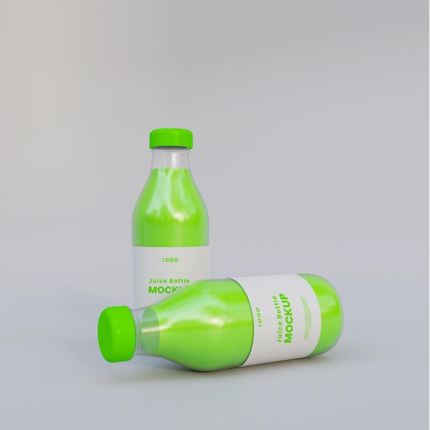 Botella de jugo Maqueta realista