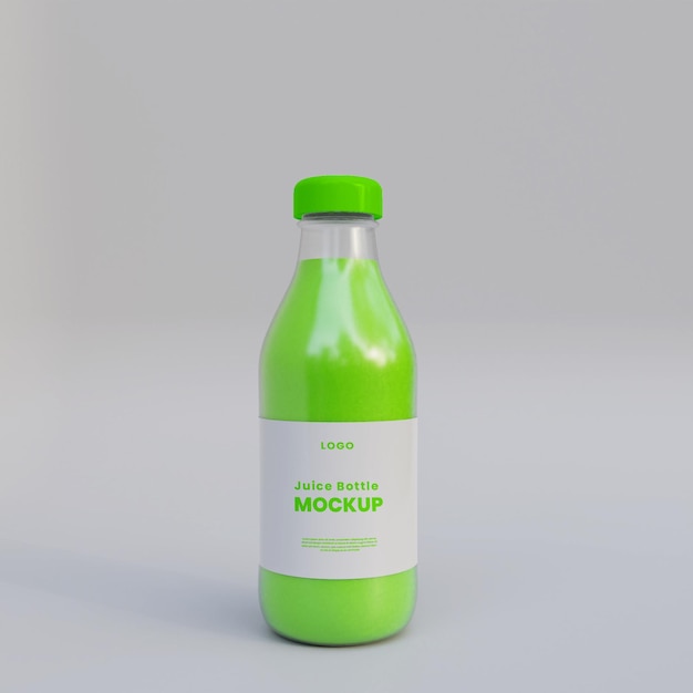 Botella de jugo Maqueta realista