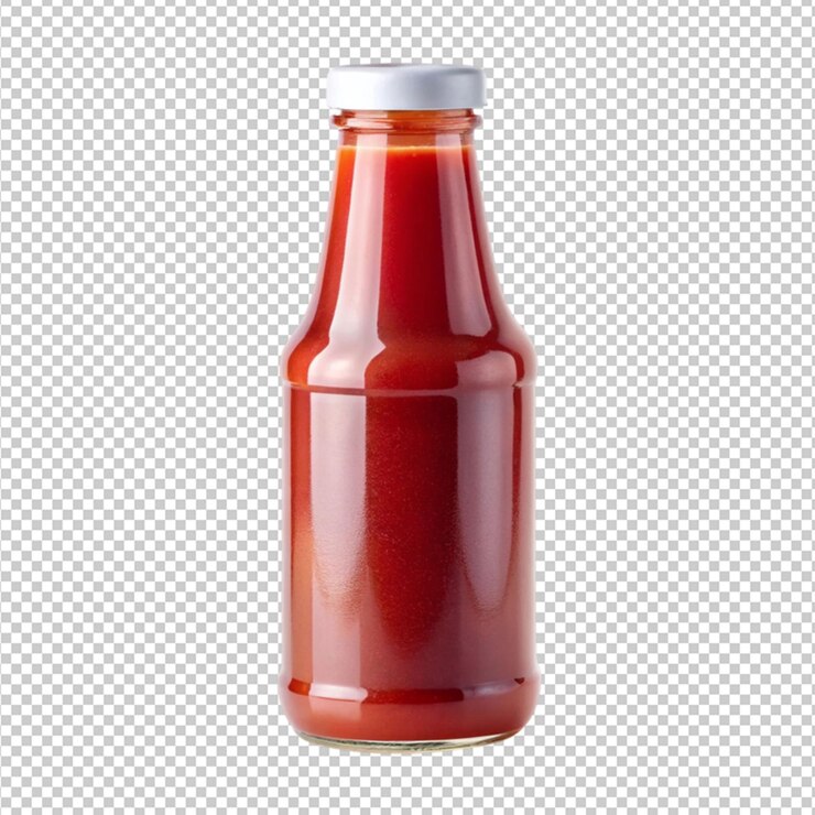 PSD botella de ketchup en inglés
