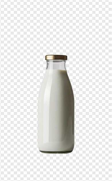 PSD una botella de leche con una tapa de oro