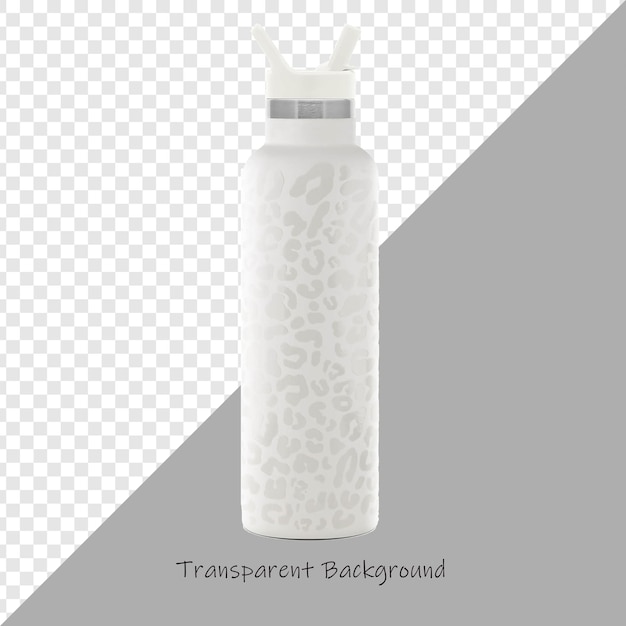 una botella de líquido transparente con una etiqueta blanca que dice "transparencias"