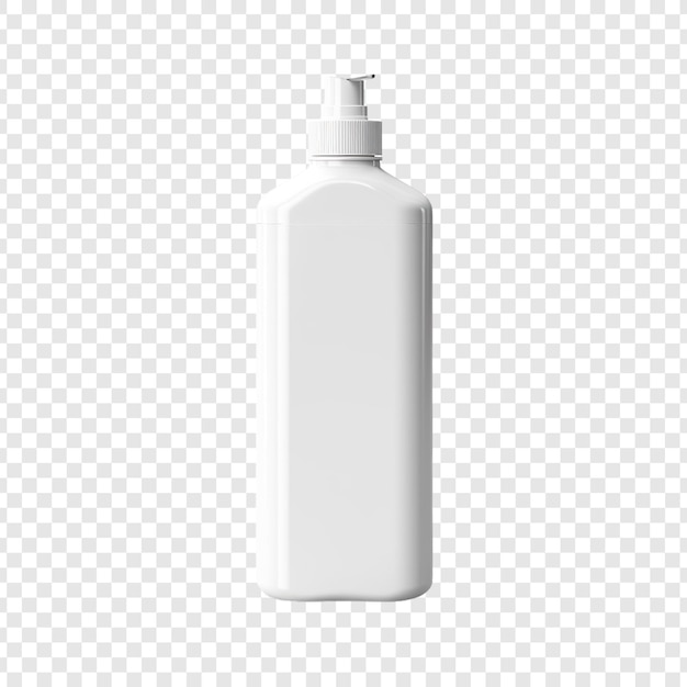 PSD una botella de loción blanca sobre un fondo transparente