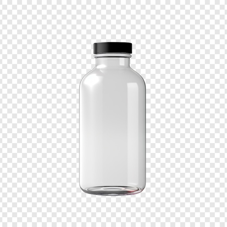 PSD botella de medicamento aislada sobre un fondo transparente
