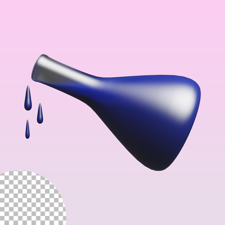 botella de medicina inclinada 3d Render