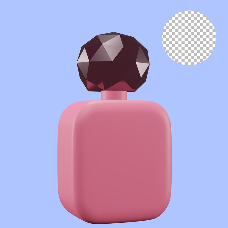 Botella de perfume de cristal modelo 3d