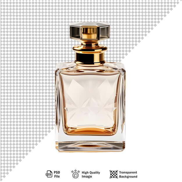 PSD botella de perfume moderna aislada en un fondo transparente