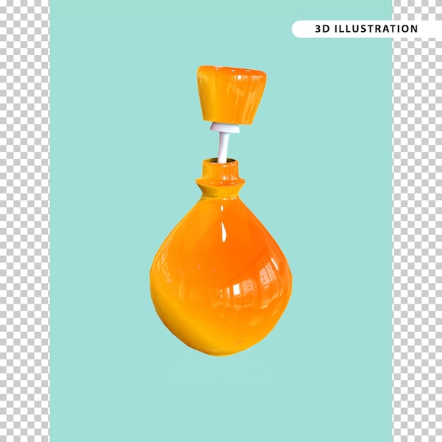 Botella de perfume render 3d