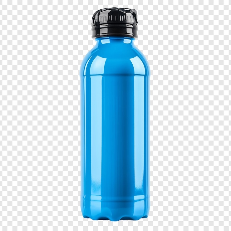 PSD botella de plástico azul