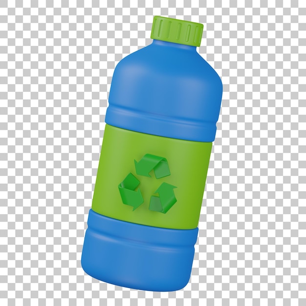 Botella de plástico reciclable