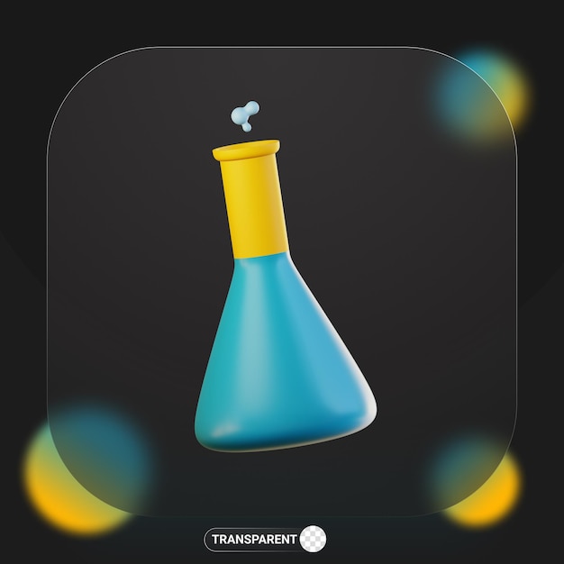 botella de química de herramienta médica 3d