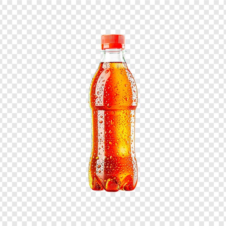 PSD una botella de refresco aislada sobre un fondo transparente