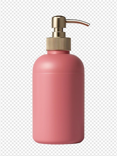 PSD una botella rosa de spray con una tapa de plata