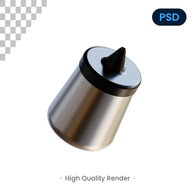 Botella de salsa 3D Render Ilustración Premium Psd