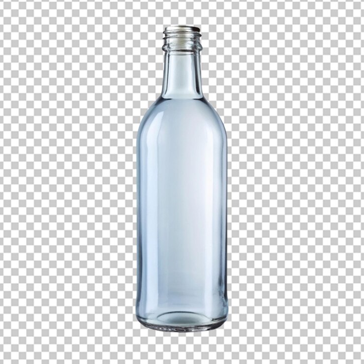 PSD botella sobre un fondo transparente