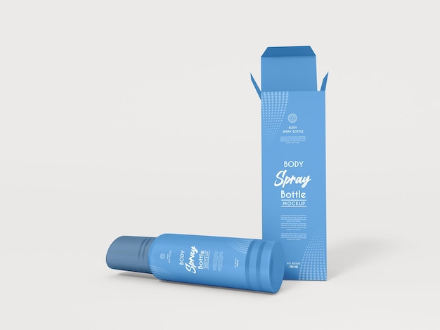 Botella de spray de cuerpo de metal brillante Mocku