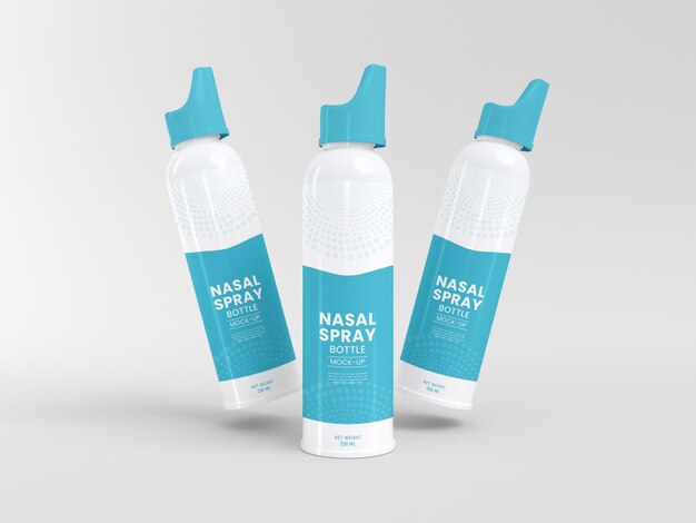 Botella de spray nasal de plástico