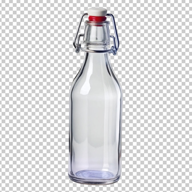 PSD botella de tapa de pinza sobre un fondo transparente