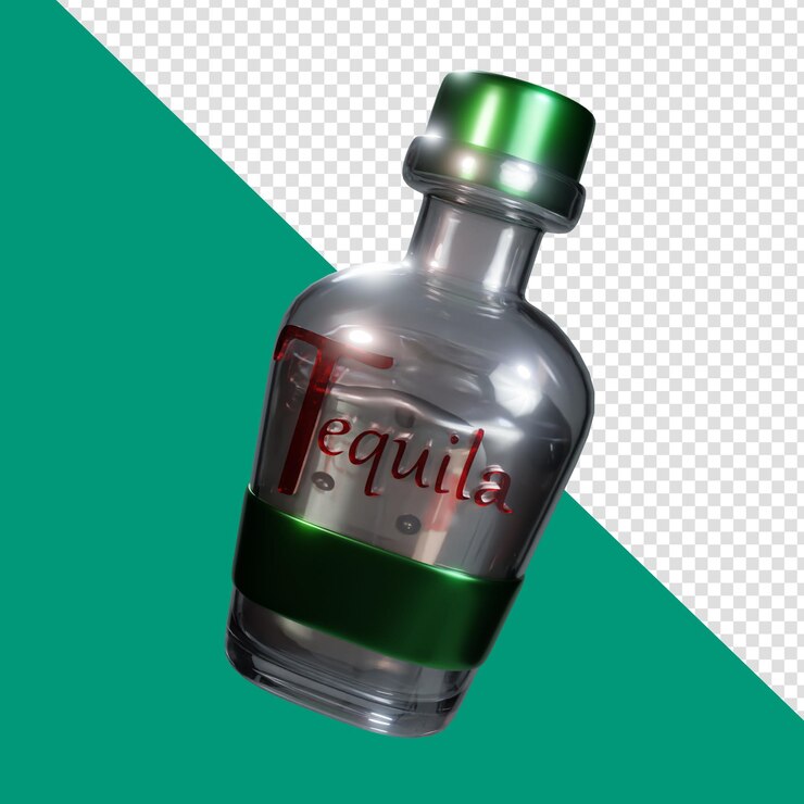 PSD botella tequila 3d