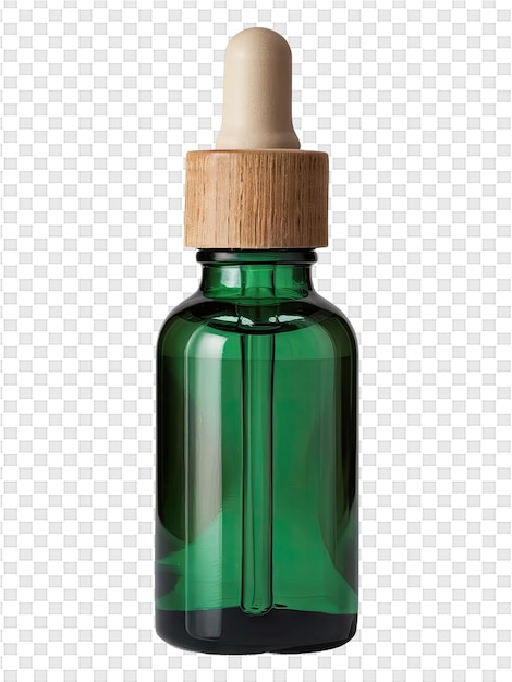 PSD una botella verde con un corcho en ella