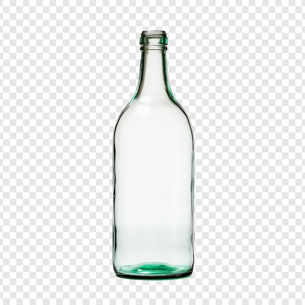 PSD botella de vidrio aislada sobre un fondo transparente