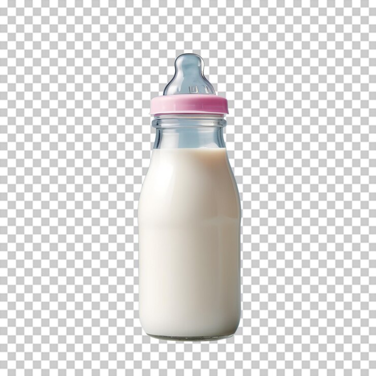 PSD botella de vidrio para bebés llena de leche lista para el uso
